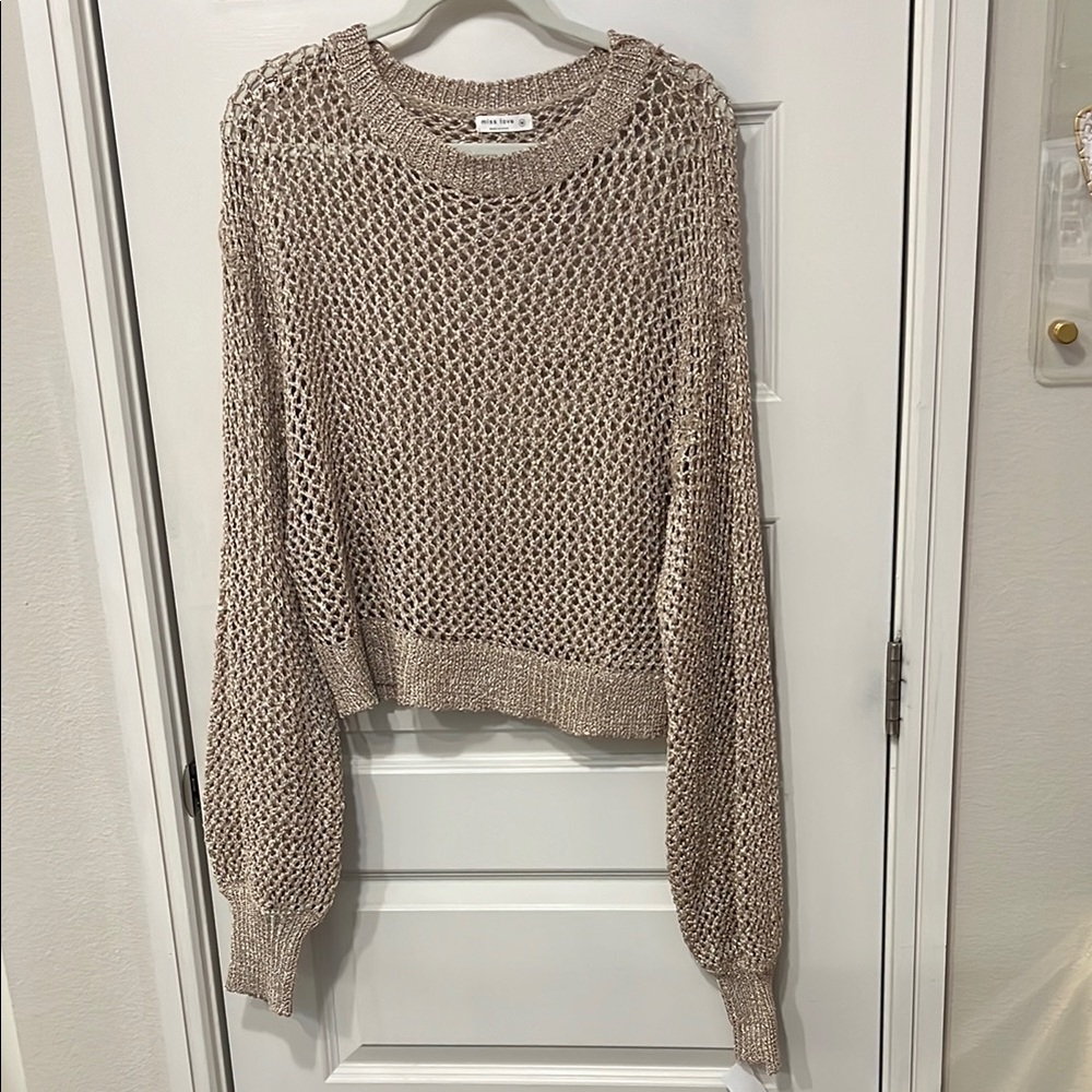 Open Knit Gold Sweater